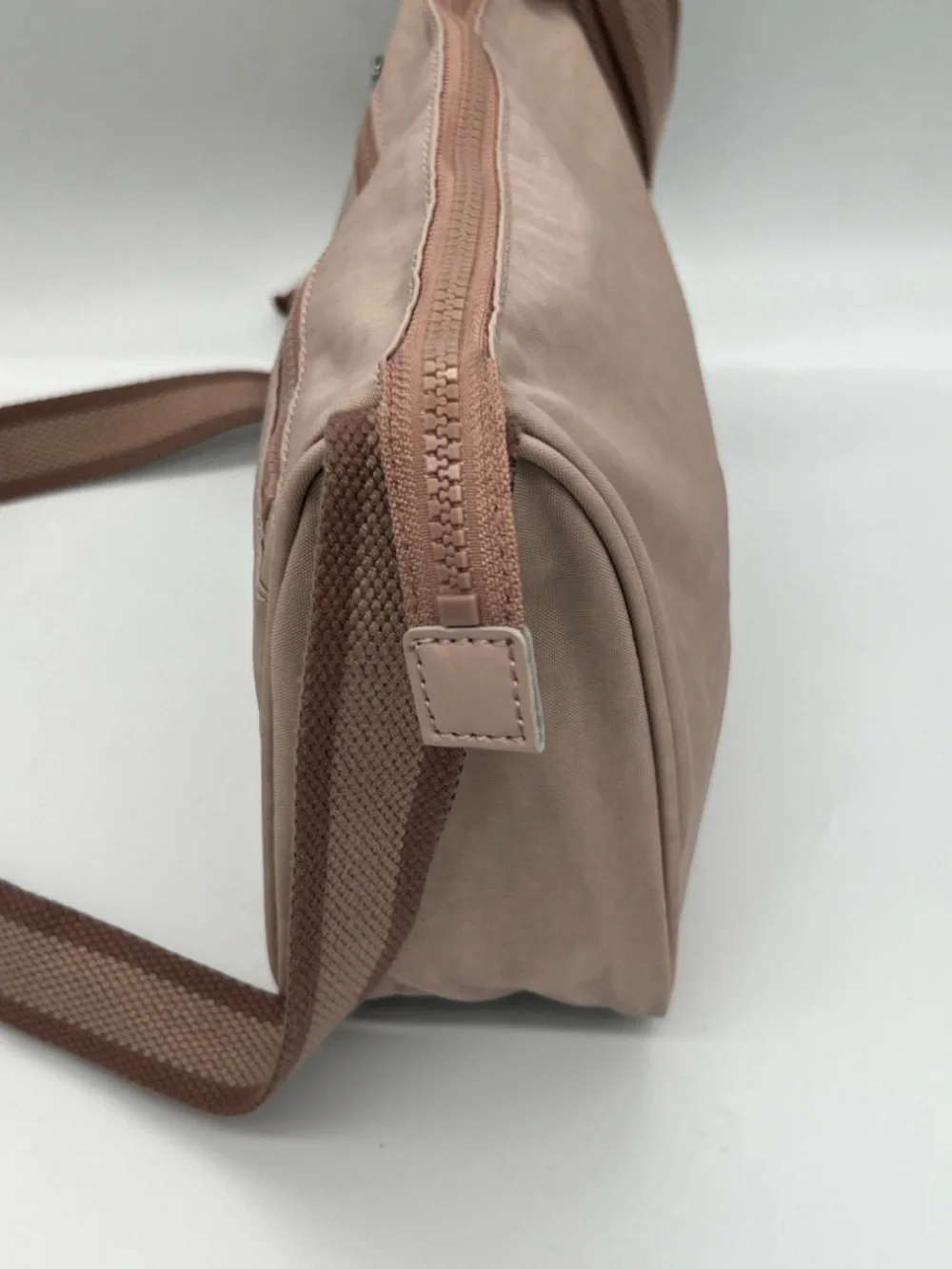 Kipling Soft Blush Pink Crossbody Bag with Monkey Charm